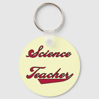 Science Teacher Red Text Tshirts and Gifts Key Ring