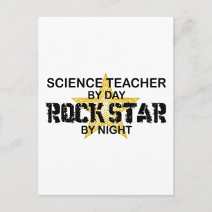 Science Teacher Rock Star by Night Postcard