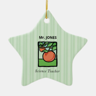 Science Teacher Thank You, Apple Ceramic Tree Decoration
