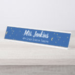 Science Teachers Laboratory Lab Moon Constellation Desk Name Plate<br><div class="desc">Teachers Name Plate Back to School Desk Accessories</div>