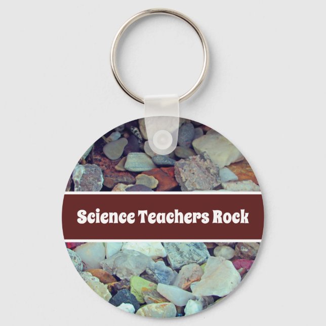 Science Teachers Rock Classroom Appreciation Key Ring (Front)