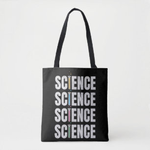 Science text design tote bag