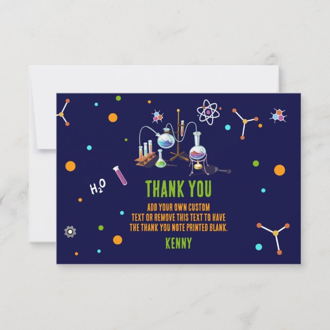 Science Themed thank you card (Front)