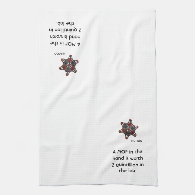 Science Towels -- "A MOF in hand..." Dish Towel (Vertical)