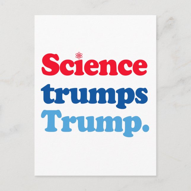 Science trumps Trump Postcard (Front)