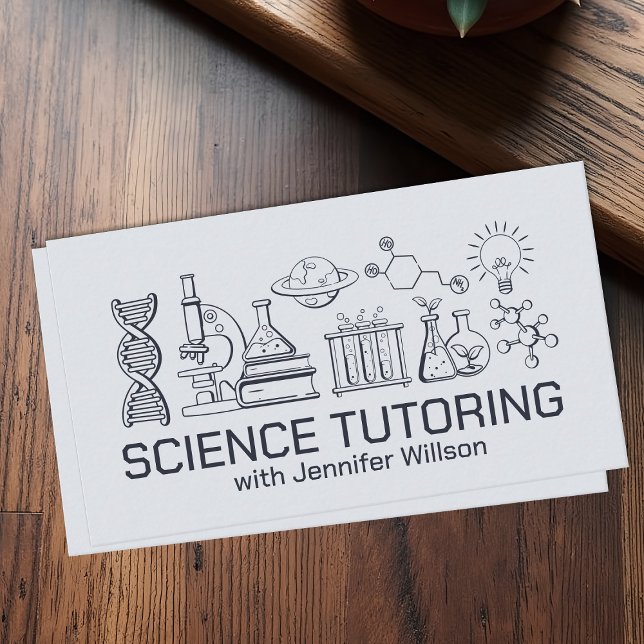 Science Tutoring - Teacher Business Card (Creator Uploaded)