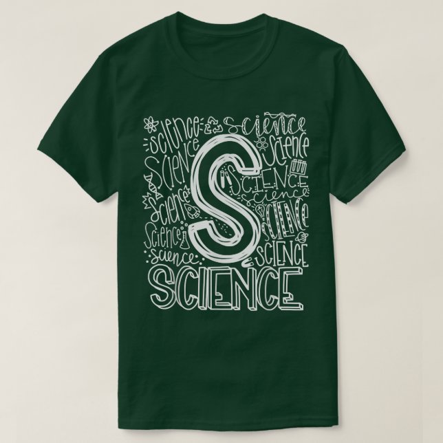 Science Typography Team Science Teacher Back To Sc T-Shirt (Design Front)