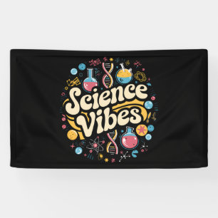 Science Vibes Groovy First Day of Back To School Banner