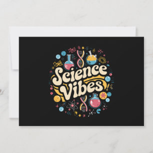 Science Vibes Groovy First Day of Back To School  Invitation