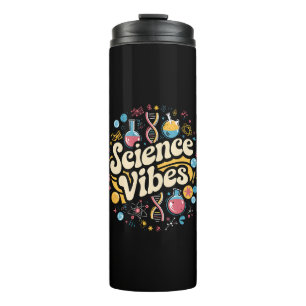 Science Vibes Groovy First Day of Back To School Thermal Tumbler