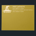 Science Wizard custom colour notepad<br><div class="desc">Change the text fields to what you want. You can also change each font and its size and colour by using the "Customise it" function, as well as add more text fields if you wish. Further, you can edit the background colour of this item to what you want. See my...</div>