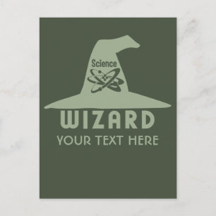 Science Wizard custom postcard