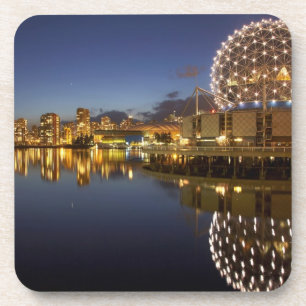 Science World and CBD reflected in False Creek, Coaster