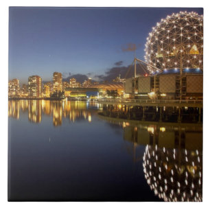 Science World and CBD reflected in False Creek, Tile