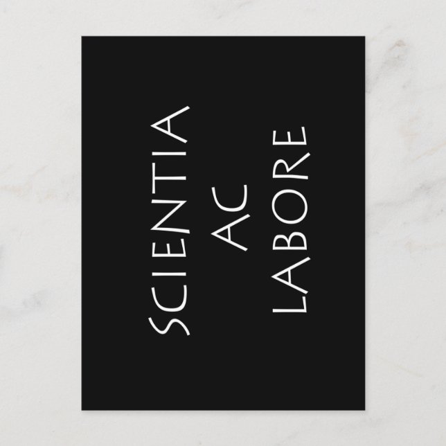 Scientia ac labore postcard (Front)