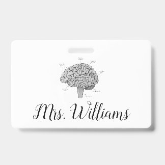 Scientific Brain ID Badge