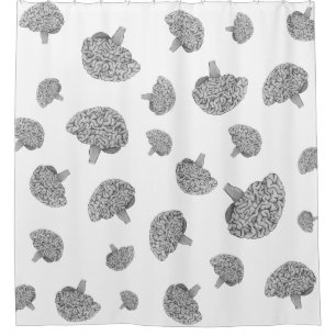 Scientific Brain Shower Curtain