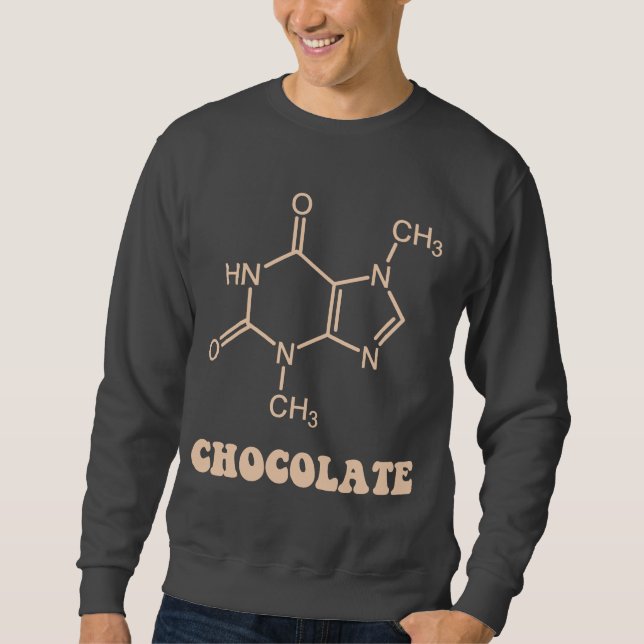 Scientific Chocolate Element Theobromine Molecule Sweatshirt (Front)