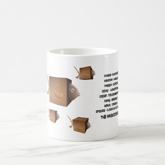  Scientific classification for the musicboxfish Coffee Mug (Center)