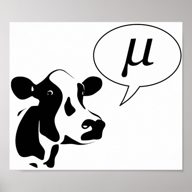 Scientific Cow Goes Mu Poster (Front)