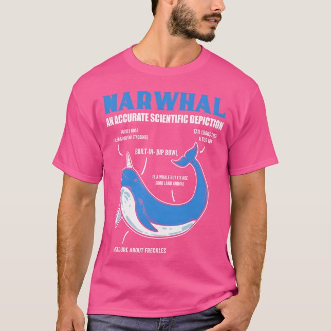 Scientific Depiction Marine Biologist Gift girl T-Shirt (Front)