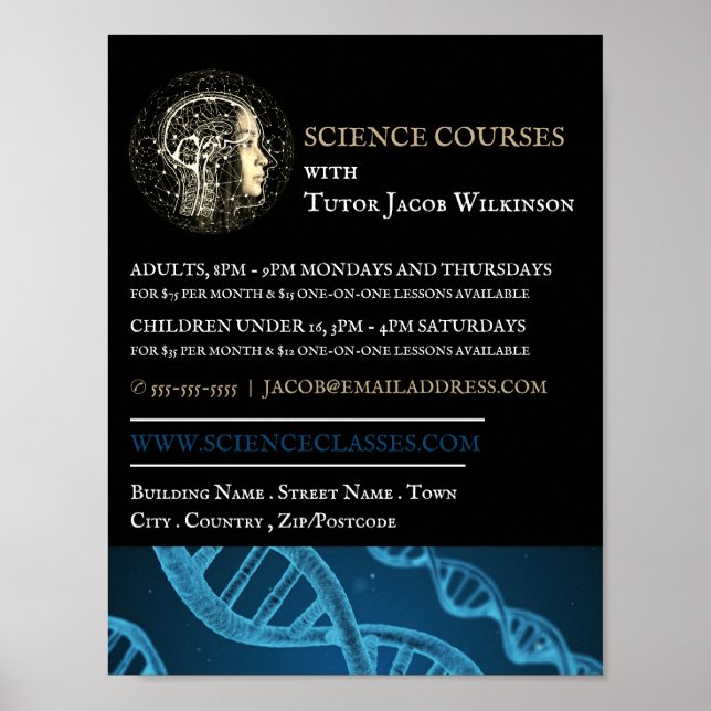 Scientific Design, Science Course Advertising Poster (Front)