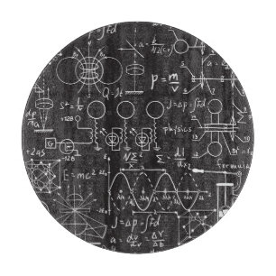 Scientific Formulas: Chalkboard Calculations Patte Cutting Board