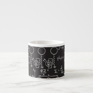 Scientific Formulas: Chalkboard Calculations Patte Espresso Cup
