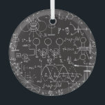 Scientific Formulas: Chalkboard Calculations Patte Glass Tree Decoration<br><div class="desc">Physical formulas, graphics and scientific calculations on chalkboard. Vintage hand drawn illustration laboratory seamless pattern Merge art and science in a lab-themed pattern of illustrations on chalkboard. Chalkboard equations flow, science in every line. scientific, laboratory, physics, equation, drawing, chalk, math, symbol, decorative, science, code, pattern, chalkboard, background, illustration, decor, education,...</div>