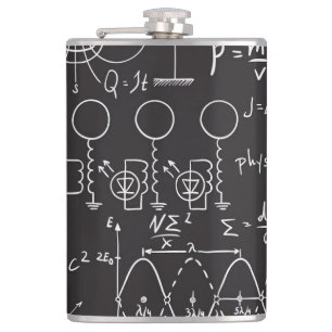 Scientific Formulas: Chalkboard Calculations Patte Hip Flask