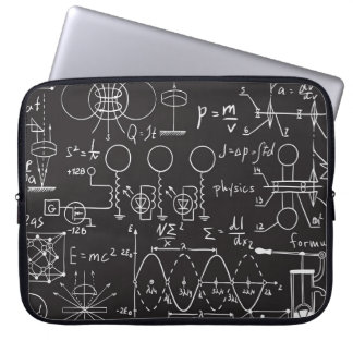 Scientific Formulas: Chalkboard Calculations Patte Laptop Sleeve