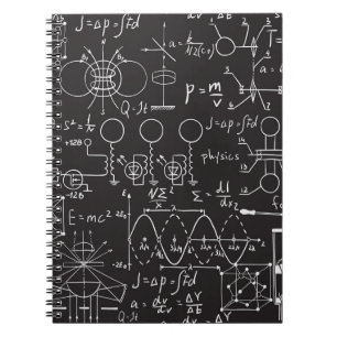 Scientific Formulas: Chalkboard Calculations Patte Notebook
