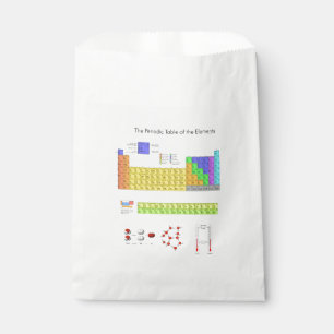 Scientific Periodic Table of the Elements Favour Bags