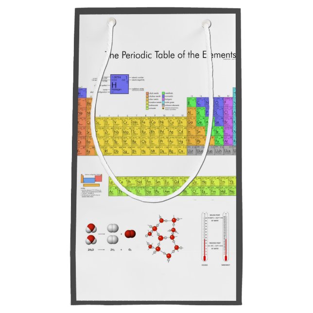 Scientific Periodic Table of the Elements Small Gift Bag (Front)