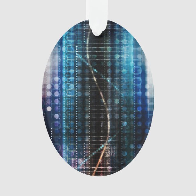 Scientific Research and Genetic DNA Science Ornament (Front)