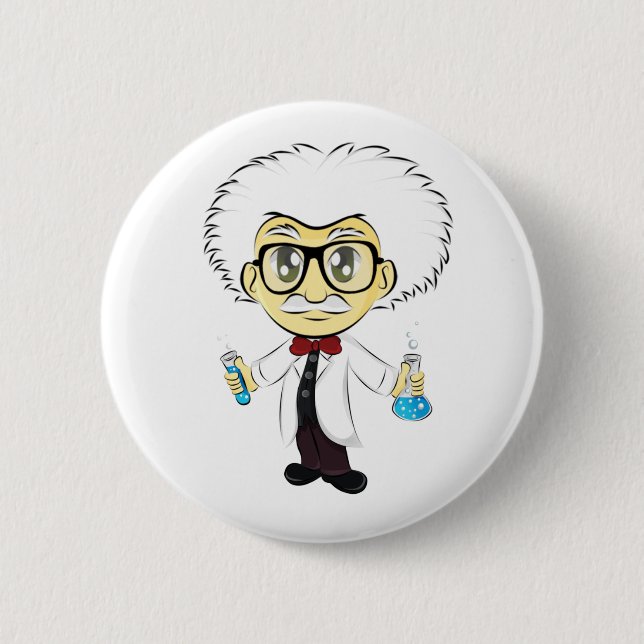 Scientist 6 Cm Round Badge (Front)