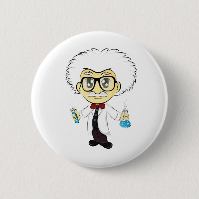 Scientist 6 Cm Round Badge (Front)