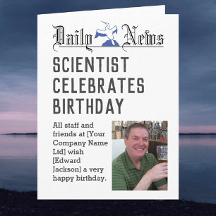 Scientist Birthday Card to Personalize