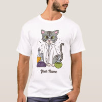 Scientist Cat - Grey Tabby Lab Kitty Cat Lover