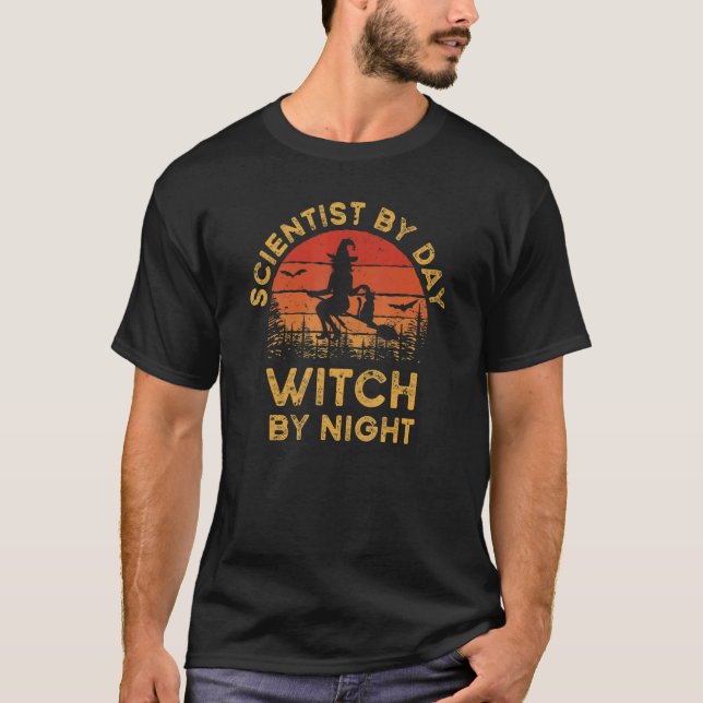 Scientist Costume Anaesthetist By Day Witch By Nig T-Shirt (Front)