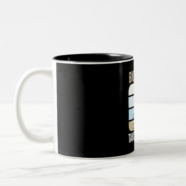 Scientist Gift | Biologists Take Cellfies Two-Tone Coffee Mug (Left)