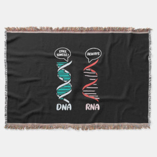 Scientist Gift Biology Teacher Rna Throw Blanket