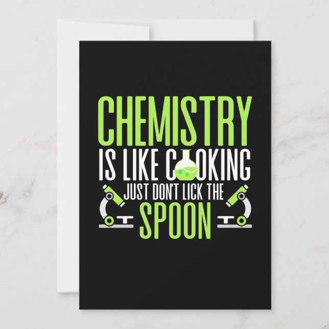 Scientist Gift | Chemistry Is Like Cooking Invitation (Front)