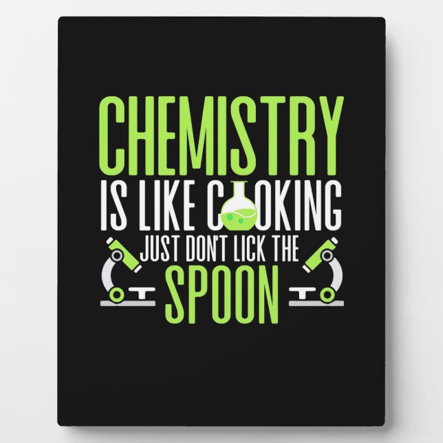 Scientist Gift | Chemistry Is Like Cooking Plaque (Front)