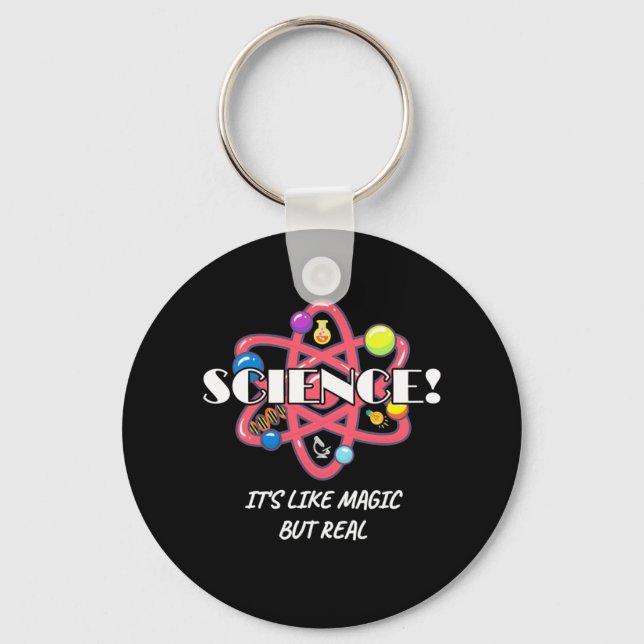 Scientist Gift | Chemistry Science Is Like Magic Key Ring (Front)