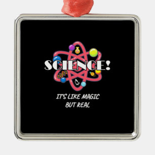 Scientist Gift Chemistry Science Is Like Magic Metal Tree Decoration