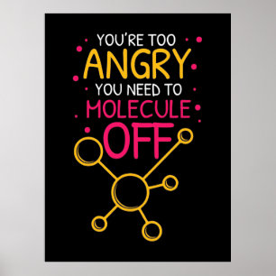 Scientist Gift Chemistry You Are Too Angry Poster