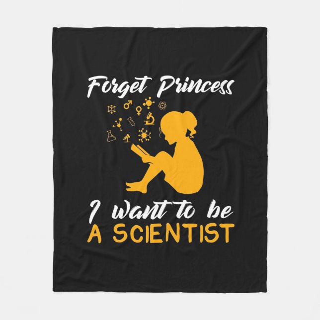 Scientist Gift | I Am Future Scientist Fleece Blanket (Front)