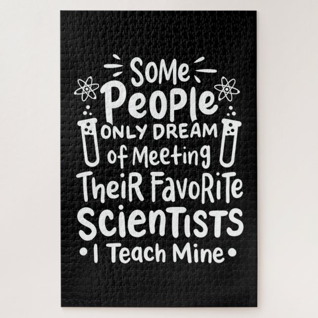 Scientist Gift | I Teach Favourite Scientists Jigsaw Puzzle (Vertical)
