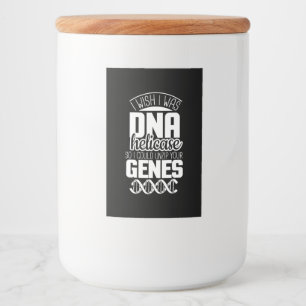 Scientist Gift I Wish I Was DNA Helicase Food Label
